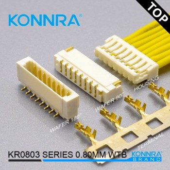 KR0803無耳替代JST摩托車用膠殼線對(duì)板針座臥式連接件